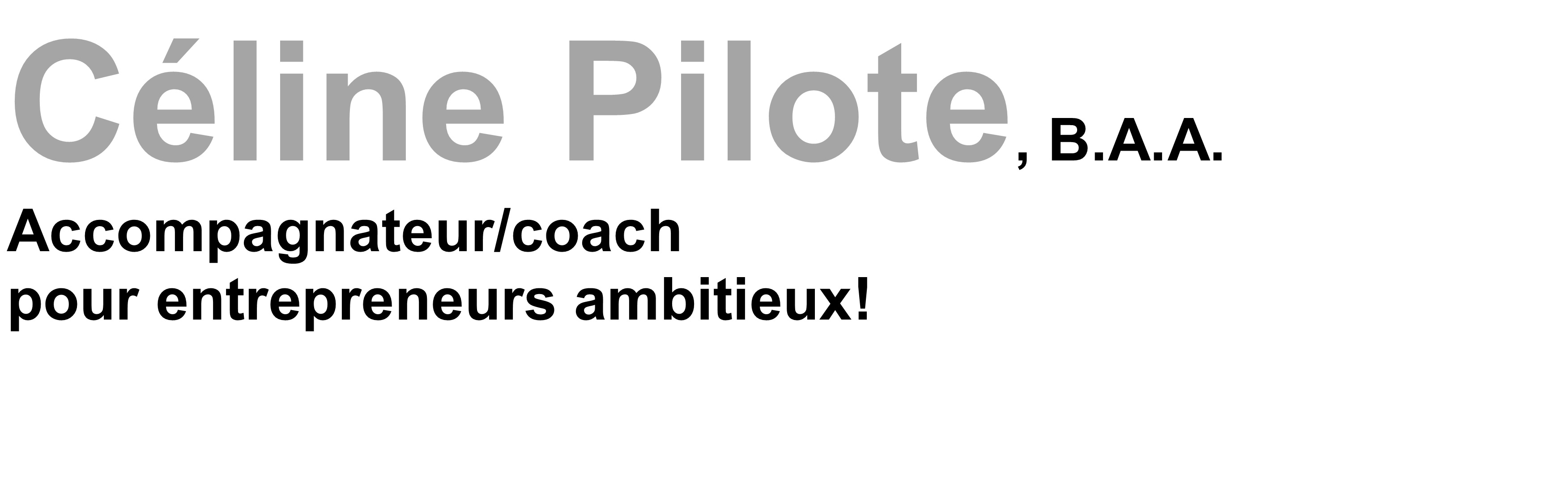Céline Pilote, B.A.A. - Accompagnateur / coach pour entrepreneur